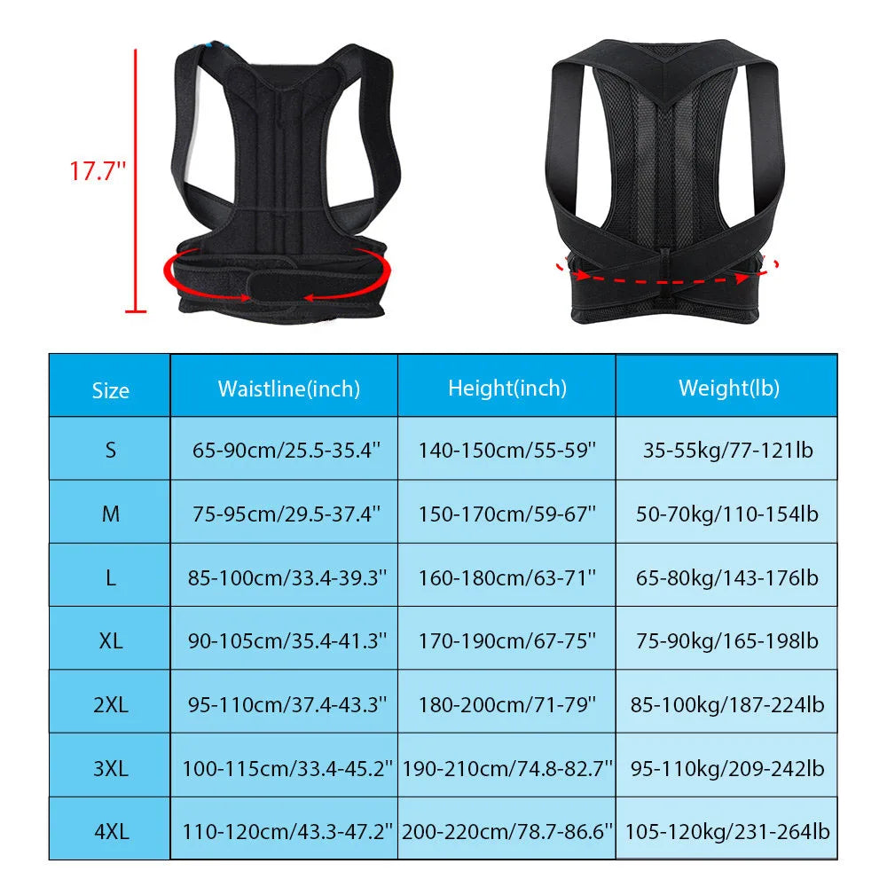 Adjustable Posture Corrector Back Brace